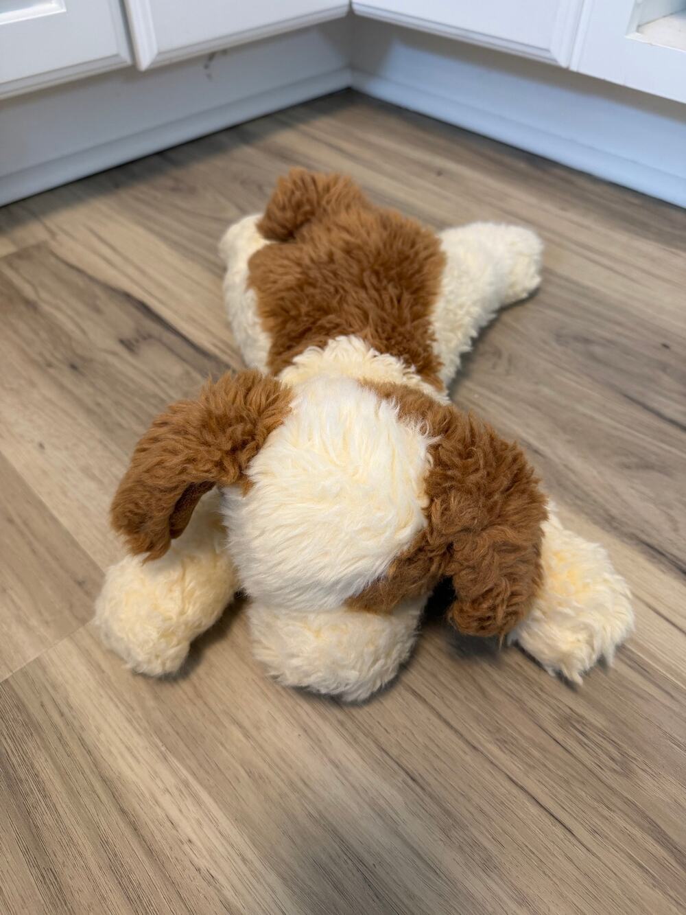 Ty Classic Patches Cream Brown Puppy Dog Plush Stuffed Toy 12 Inch 1995 Laying